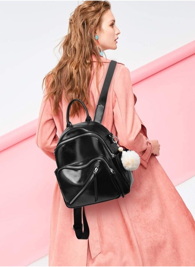 Generic Women's Cute Small Backpack, Ladies PU Leather Shoulder Bag,Large-Capacity Campus School Bag/Back Bag/Carrying Bag/Crossbody Bag/Sling Bag/Side Bag for Girls and College Students  - Image 3