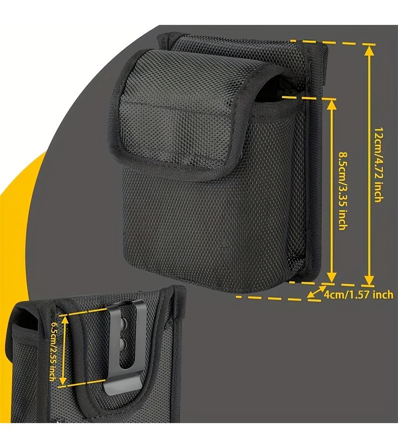 2pcs Portable Measuring Tape Bag Fabric Belt Clip For Tools Storage - Image 3