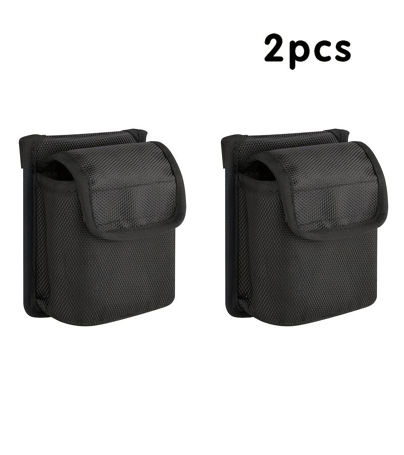 2pcs Portable Measuring Tape Bag Fabric Belt Clip For Tools Storage - Image 1