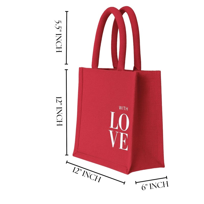 JUNERUSH Jute Bags for Women/Men | Durable Eco-friendly Jute bags for lunch box, grocery shopping, Return Gifts | Lunch Bag for Office Tiffin | Multipurpose Jute bags with Zip (12 Inch) - Image 4