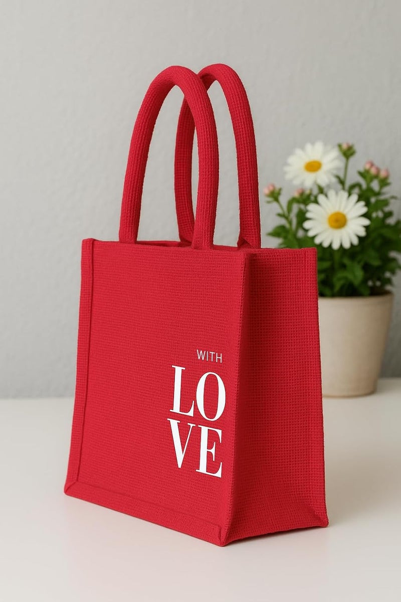 JUNERUSH Jute Bags for Women/Men | Durable Eco-friendly Jute bags for lunch box, grocery shopping, Return Gifts | Lunch Bag for Office Tiffin | Multipurpose Jute bags with Zip (12 Inch) - Image 2