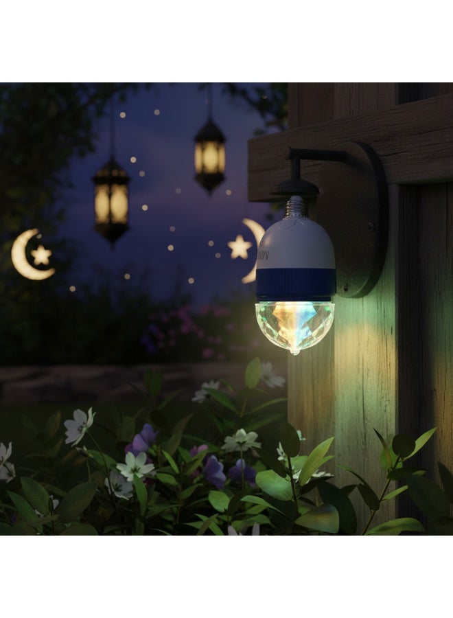 نجفة شوب لمبة دوّارة LED متعددة الألوان مناسبه لرمضان للحفلات، إضاءة متحركة تناسب المنازل والمناسبات - Image 5