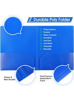 Plastic Folders With Pockets, 6 Pack 2 Pocket Folders Colored Plastic Folders Poly Folders With Pockets And Labels, Heavy Duty Plastic Folders With Pockets For School Office Home - pzsku/Z2E2697EFA2F94A7F06B0Z/45/_/1735214648/8a4e4adc-42f2-4779-a4fc-7489c3408b75