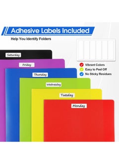 Plastic Folders With Pockets, 6 Pack 2 Pocket Folders Colored Plastic Folders Poly Folders With Pockets And Labels, Heavy Duty Plastic Folders With Pockets For School Office Home - pzsku/Z2E2697EFA2F94A7F06B0Z/45/_/1735214656/c8597f60-8698-48c6-b403-df7a247e5f1d