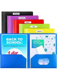 Plastic Folders With Pockets, 6 Pack 2 Pocket Folders Colored Plastic Folders Poly Folders With Pockets And Labels, Heavy Duty Plastic Folders With Pockets For School Office Home - pzsku/Z2E2697EFA2F94A7F06B0Z/45/_/1735214701/c0e2dc9b-8d16-412f-9432-4035dbbc2205