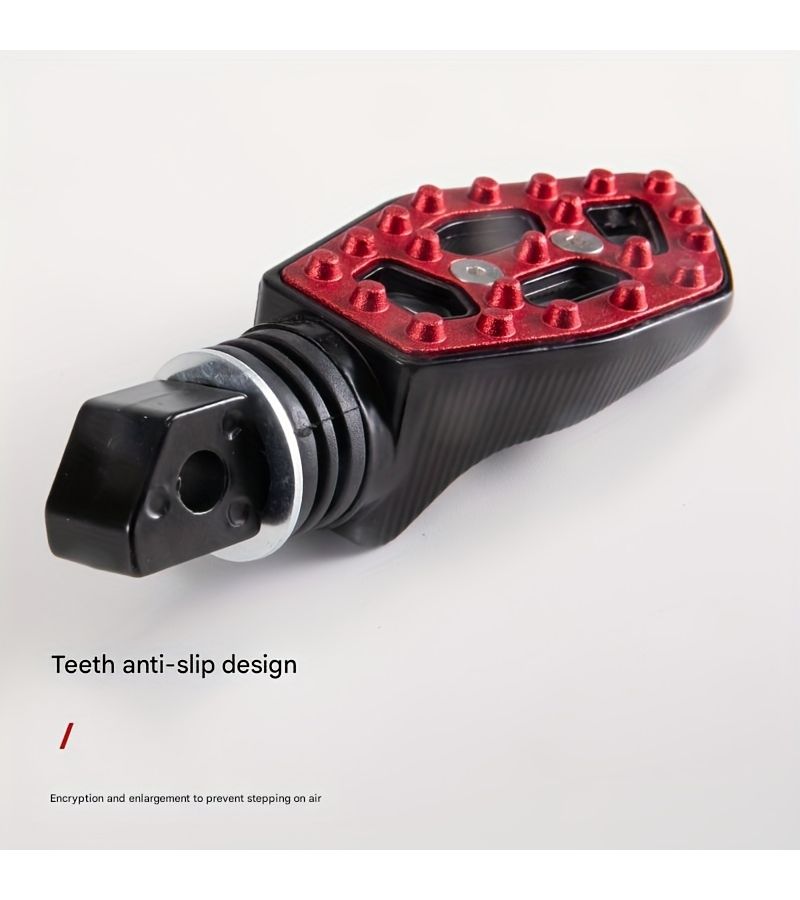 أوتاد الأرجل العالمية الحمراء للدراجات الترابية بتصميم إبرة مانع للانزلاق لركوب الدراجات - Image 3