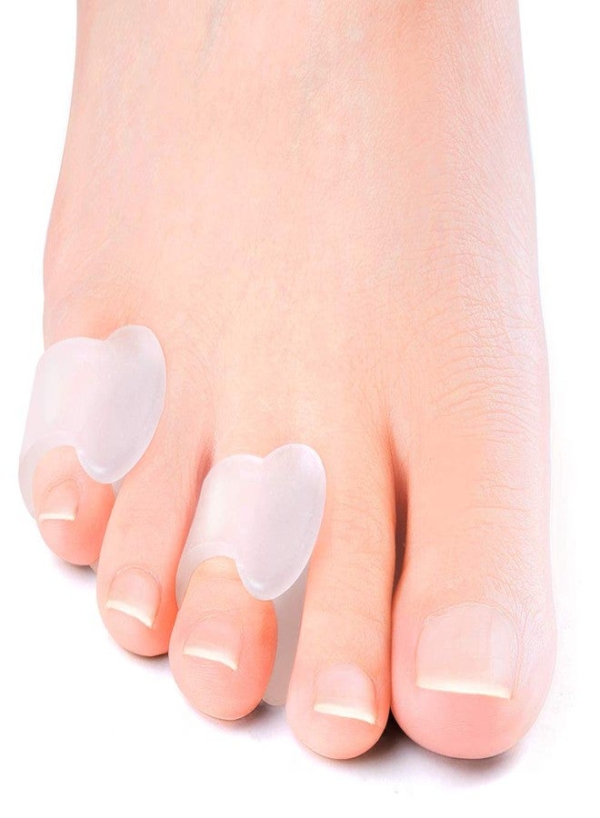 ويلنوف فواصل أصابع القدم الجل من ويلنوف، فواصل إصبع القدم الصغير، وسائد إصبع القدم الصغير، أكمام إصبع القدم الصغير لمنع الاحتكاك وتقليل الضغط (عبوة من 12 قطعة، شفافة) - Image 1