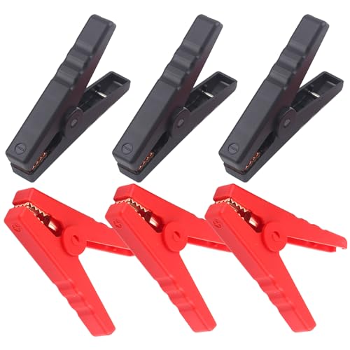 Minidodoca Heavy Duty Crocodile Clamps 300A Car Battery Charger Clamps Power Replacement Battery Alligator Clips Jumper Cable Clamps Welder Clips for Car Automotive Vehicle Boat(6 pack) - Image 1