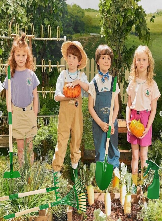 Azefun Kids Gardening Tool Set,6 pcs Detachable Toddler Gardening Tools with Shovel,Rake,Hoe and Rake for Outdoor Summer Yard Lawn Beach,Christmas Birthday Gifts for Age 3,4,5 Year (Green Shovel) - Image 5