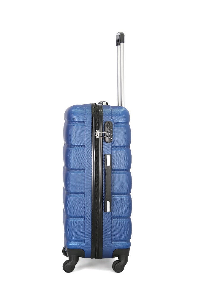 GIORDANO 3-Piece ABS Hardside Spinner Iron Rod Luggage Trolley Set With TSA Lock 20/24/28 Inch Blue  - Image 3