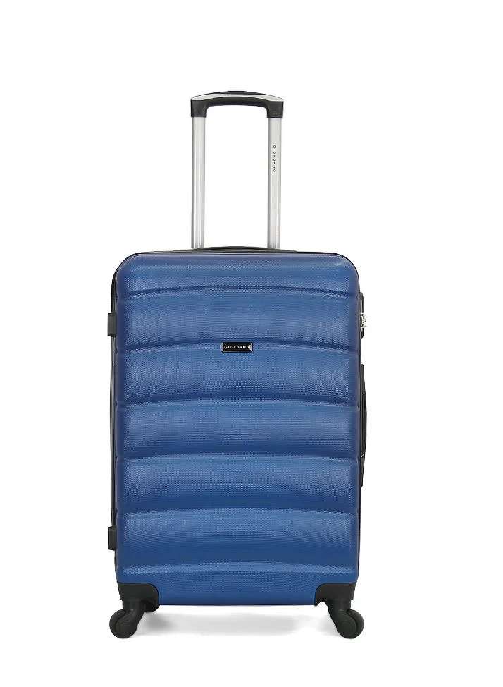 جيوردانو 3-Piece ABS Hardside Spinner Iron Rod Luggage Trolley Set With TSA Lock 20/24/28 Inch Blue