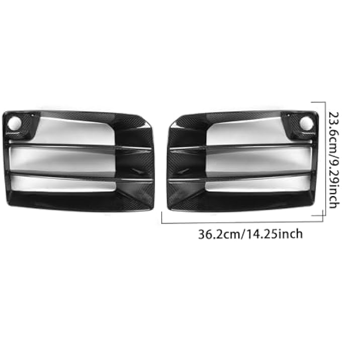 FINMOKAL غطاء شبكة تهوية مقدمة السيارة من ألياف الكربون الحقيقية متوافق مع BMW M2 G87 2023 2024 2025، أسود - Image 4