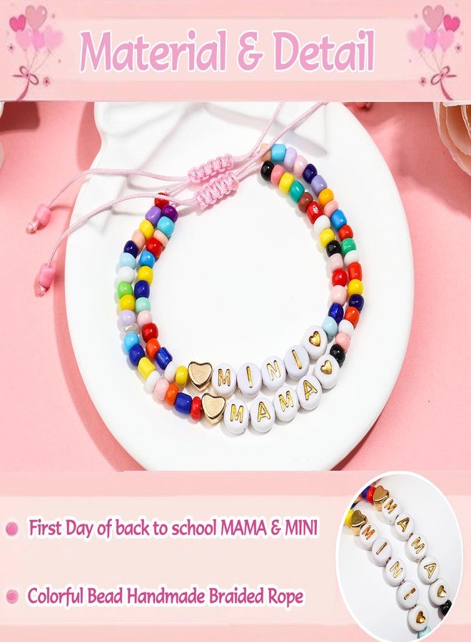 CXLDTE Back to School Gifts First Day of Preschool Pre K Bracelet Gift Mom Mother Daughter Mommy and Me Bracelets Back to School Essentials Stuff Decorations Deals for Girls Kids Daughter - Image 4