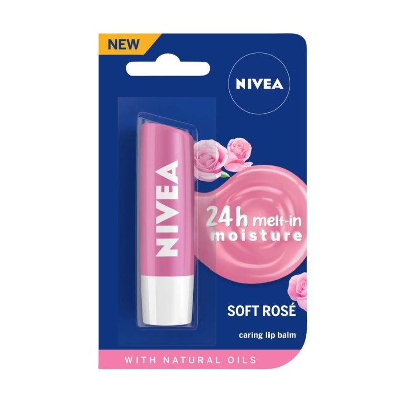 NIVEA Lip Balm Soft Rose 48g And NIVEA Lip Balm Pomegranate Shine 48g