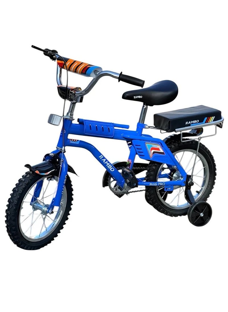 ام اند جي دراجة أطفال مقاس 14 بوصة مع عجلات تدريب - تصميم أنيق، قيادة مريحة، مثالية للأعمار من 3 إلى 6 سنوات - Image 1