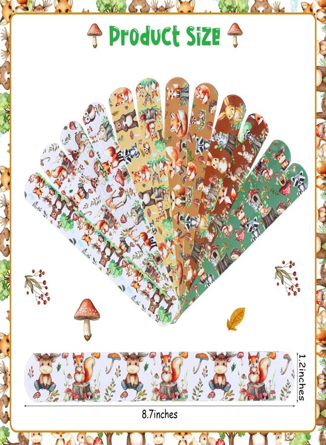 Serencatcher 48pcs Woodland Animals Slap Bracelets, Woodland Party Favors Include Bracelet Wristbands in 12 Styles for Forest Jungle Animal Birthday Party Decorations - Image 5