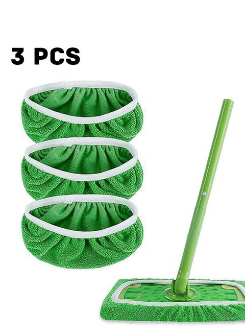 3 PCS Reusable Mop Pads, Flat Floor Mop Cloth, Washable And Durable Replacement Mop Cloth, Compatible with Pads for Wet & Dry Sweeping Cloths Mop Head Replacement for Household Cleaning(Mop Not Included)