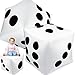 Lunmon 2 Pcs 40 Inch Jumbo Inflatable Dice Fun Giant Inflatable Dice Set Blow up Float Toys for Indoor Outdoor Broad Lawn Game Casino Theme Ludo Pool Birthday Party Decorations FavorsWhite - Image 2