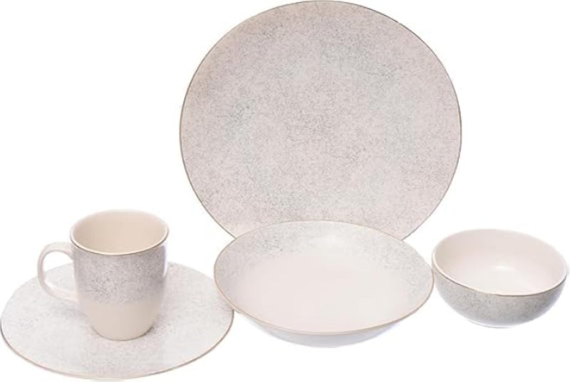 Porcelain Sandy Beige Coup Dinnerware Set â€“ 30 Pieces