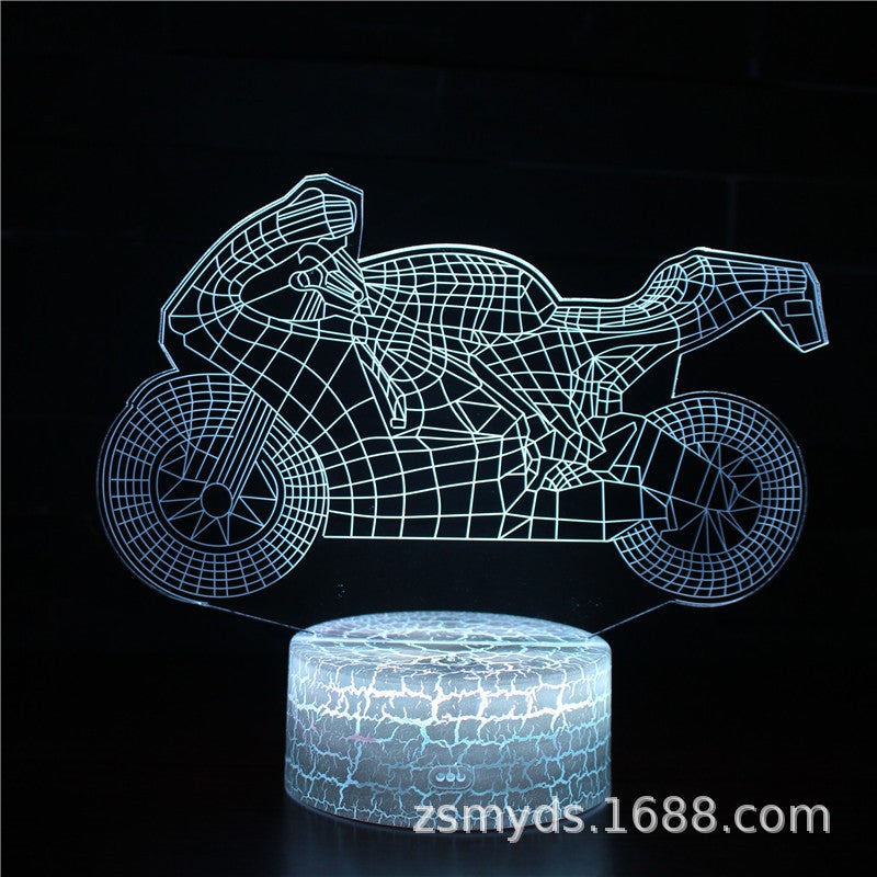 Dedicated To Harley Motorcycle Series Led Night Light Creative Colorful Visual 3D Lamp Gift Lamp - Image 1