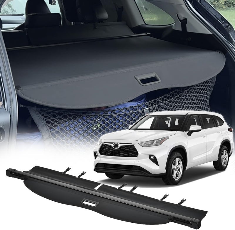 Vesul Retractable Cargo Cover for Toyota Highlander 2020-2022 - Waterproof Cargo Shade and Privacy Screen - Image 1