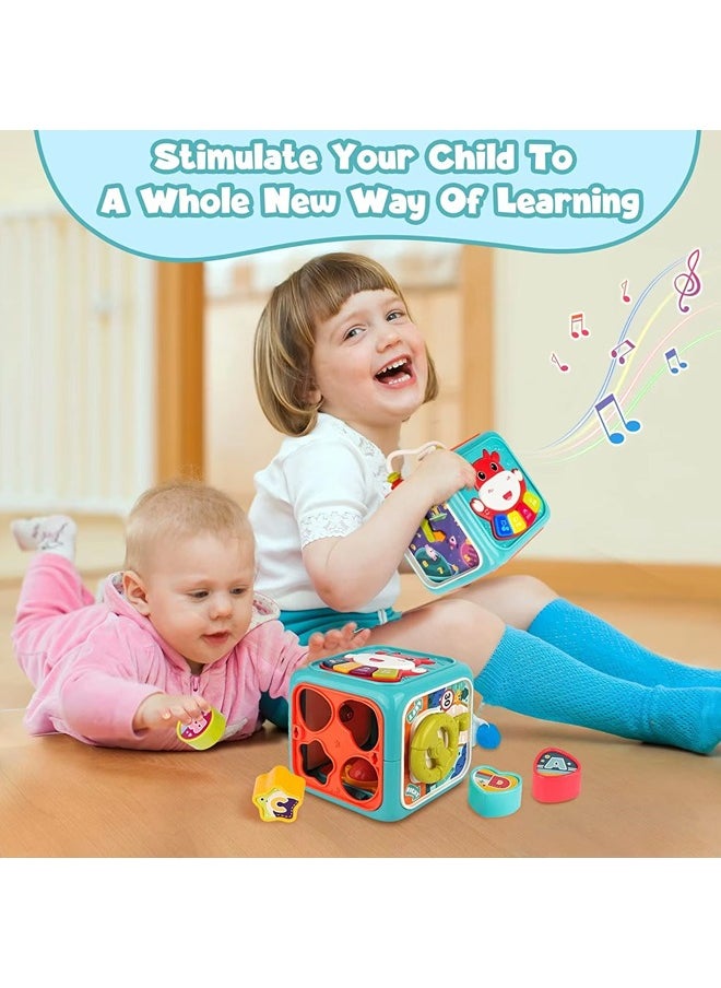 Generic - Children's Early Education Toy With Lights Music and Clock Multifunctional Hexahedron Intelligent Toy for Toddlers 6 in 1 Activity Toys for Babies Learning - Image 1