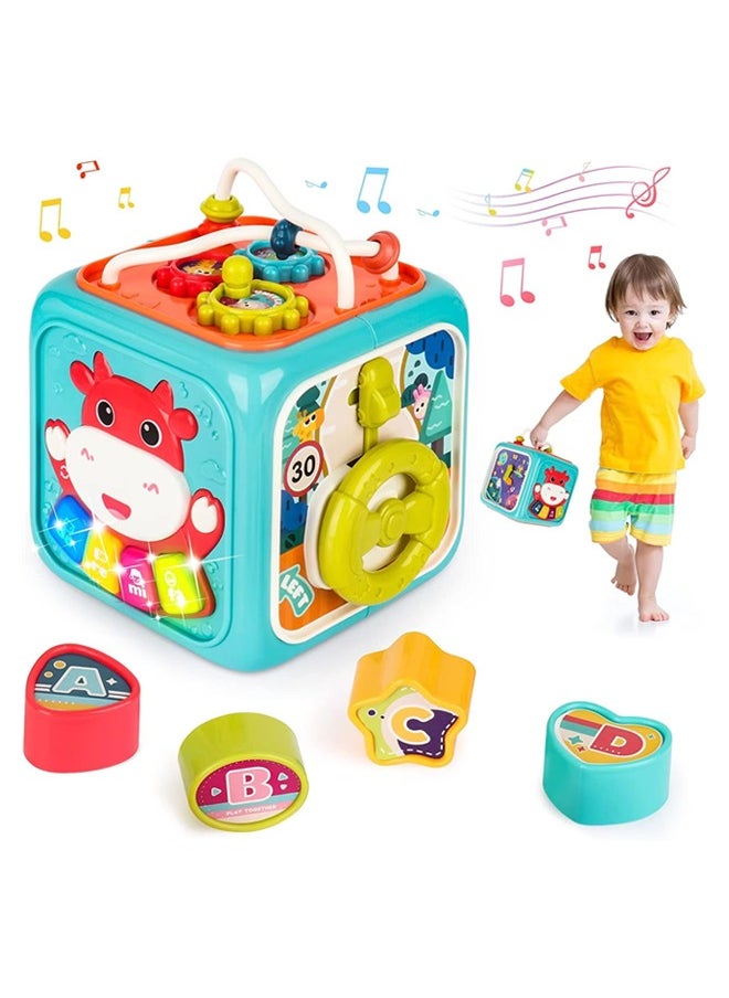 Generic - Children's Early Education Toy With Lights Music and Clock Multifunctional Hexahedron Intelligent Toy for Toddlers 6 in 1 Activity Toys for Babies Learning - Image 1