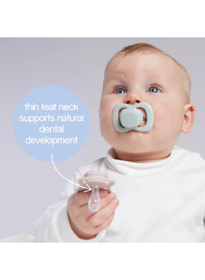 b.box Pacifier Silicone 2 Twin Pack – Ocean/Sky, Soft Orthodontic Soother for Newborns, Lightweight & Durable Design, 0m+  - Image 4
