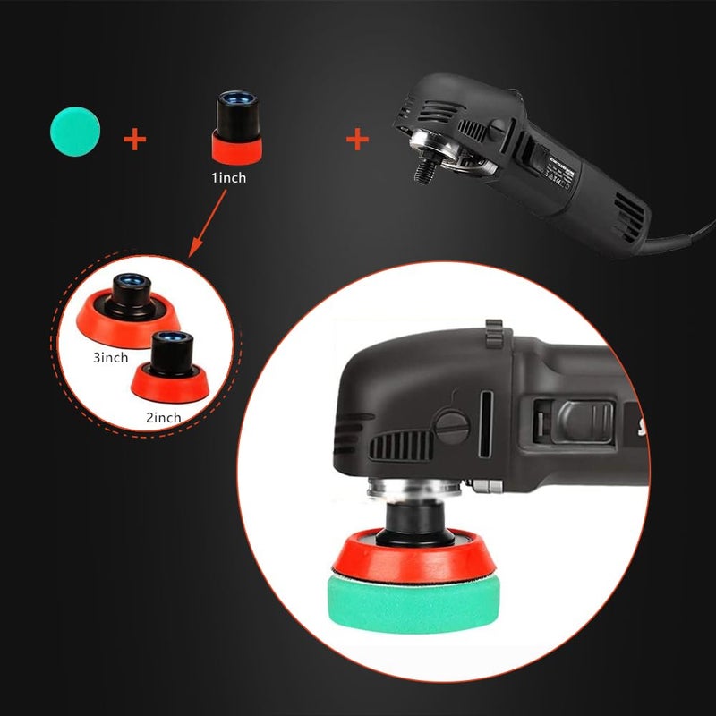 SPTA Mini Polishing Machine Buffer Rotary Polisher Auto Detailing Superpolish with 27Pcs Detail Polishing Pad Mix Size Kit Buffing Pad and 75mm ,100mm,140mm M14 Thread Extension shaft - Image 4