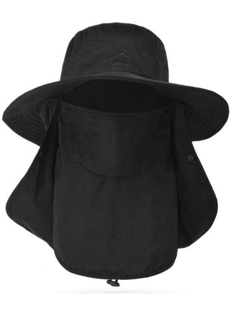 Moonmen Sun Hat for Men & Women, Fishing Hat Outdoor UV Sun Protection UPF 50+ Breathable Wide Brim Hat with Face Cover & Neck Flap - Image 1