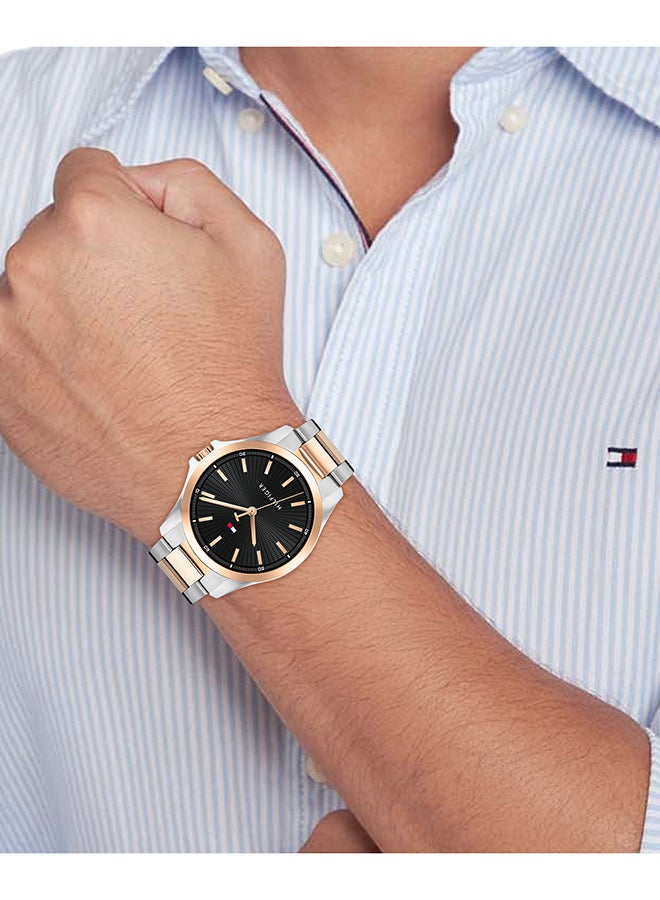 TOMMY HILFIGER ساعة تومى هيلفيغر للرجال بحالة سوداء دائرية - 1792191 - Image 2