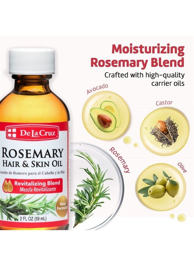 Rosemary Oil Blend Moisturizer with Castor, Avocado and Olive Oil - Topical Use Only 2 FL. OZ. (59 mL)
