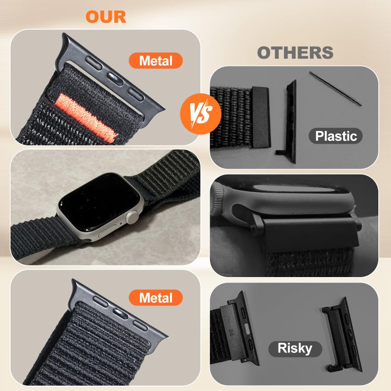 OMECKY Sport Band Compatible with Apple Watch Bands Series 11 10 42mm, 9 8 7 41mm, 4 5 6 & SE 2 3 40mm for Women Men, Stretchy Straps for iWatch, Breathable, Soft Loop Ideal for Outdoor - Image 3