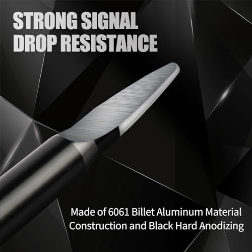 BJSIA Upgrade Universal Car Antenna Compatible with Ford, Dodge, Chevrolet, GMC, Jeep, Toyota Truck Antenna - Made of Rugged Billet and Aluminum, Gray, Car Accessories - Image 3