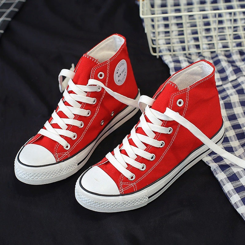 Korean Casual Couple Sneakers Red 