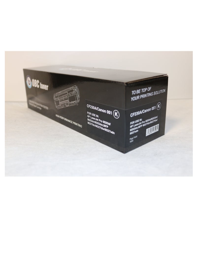 OBC Compatible OBC black laser toner cartridge, replacement for Canon CF230A/051. Prints up to 1500 pages in professional color quality. - Image 3