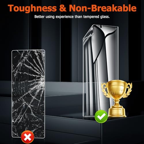 LYWHL 3 Pack Screen Protector for Samsung Galaxy S24 Ultra, Durable Flexible TPU Hydrogel Film, Full Edge Coverage Protection Anti-Scratch Shock-Resistant, Sensitive Touch & Fingerprint Unlock - Image 2
