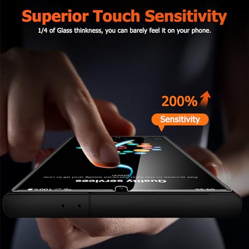LYWHL 3 Pack Screen Protector for Samsung Galaxy S24 Ultra, Durable Flexible TPU Hydrogel Film, Full Edge Coverage Protection Anti-Scratch Shock-Resistant, Sensitive Touch & Fingerprint Unlock - Image 4