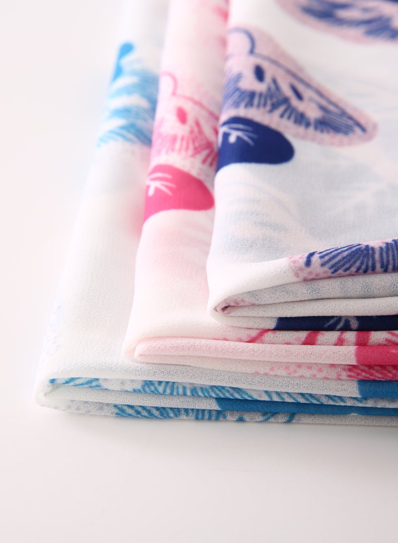 ShineShe Fashion Ladies Peacock Feather Printed Long Chiffon Scarf Shawl - Image 3