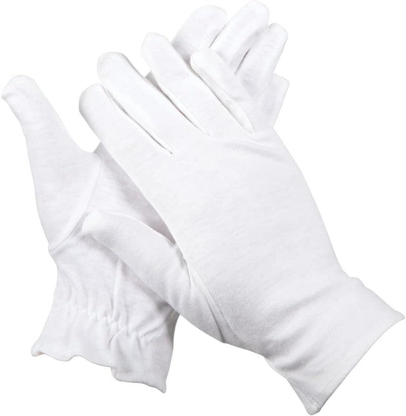 ForPro Professional Collection ForPro Professional Collection Premium Cotton Gloves, 7 Pairs White for Moisturizing Hands Overnight, Inspection Cloth Quality, Eczema Dry Sensitive Skin Spa Therapy, Elastic Wristband 