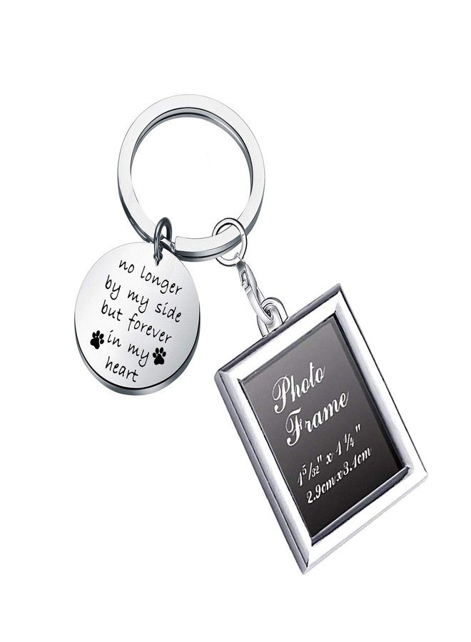 Gzrlyf Pet Memorial Picture Frame Keychain Pet Remembrance Gifts No Longer by My Side but Forever in My Heart (picture frame keychain) - Image 1