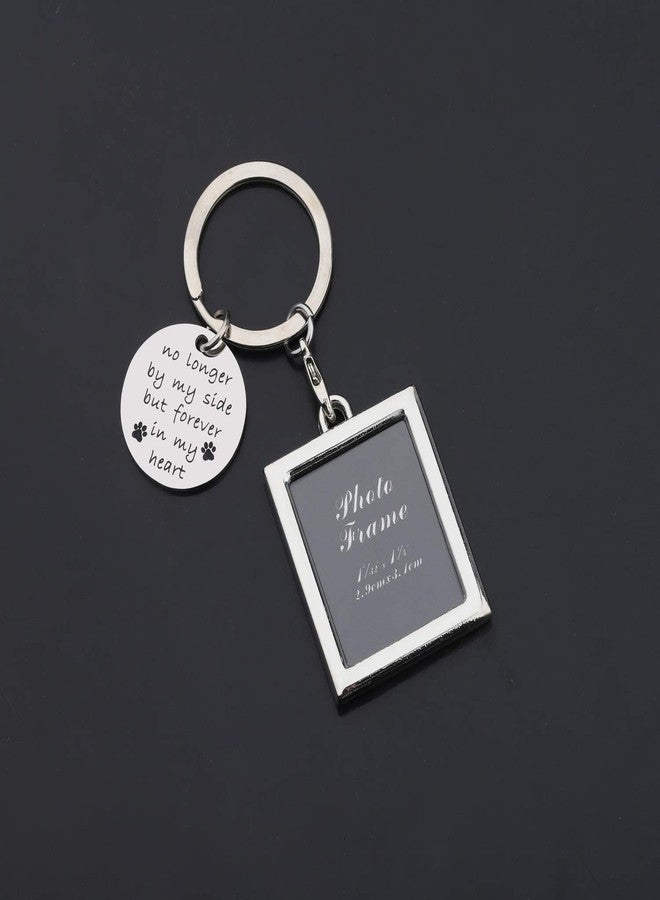 Gzrlyf Pet Memorial Picture Frame Keychain Pet Remembrance Gifts No Longer by My Side but Forever in My Heart (picture frame keychain) - Image 3