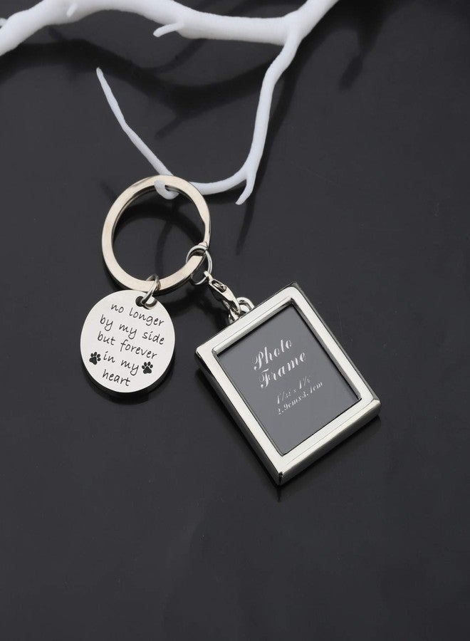 Gzrlyf Pet Memorial Picture Frame Keychain Pet Remembrance Gifts No Longer by My Side but Forever in My Heart (picture frame keychain) - Image 2