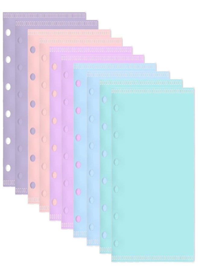 Mogoostry A7 Cash Envelope Binder Pockets 10pcs 5 Color A7 Binder Inserts Pockets Zipless Binder Divider with Pocket Side Open Plastic Binder Folder Organizer - Image 1