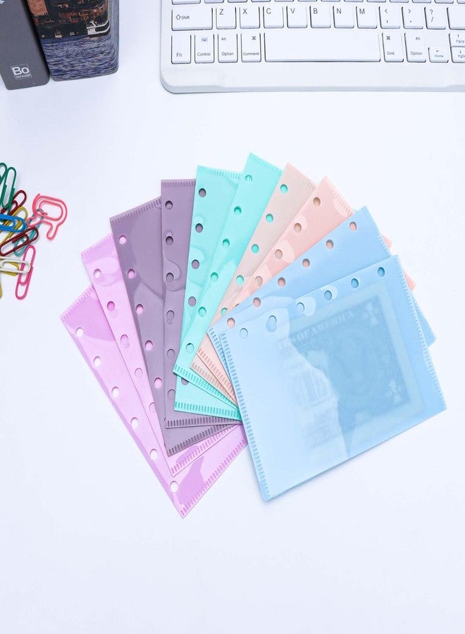 Mogoostry A7 Cash Envelope Binder Pockets 10pcs 5 Color A7 Binder Inserts Pockets Zipless Binder Divider with Pocket Side Open Plastic Binder Folder Organizer - Image 5