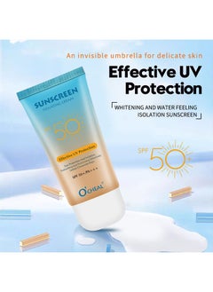 OCHEAL Sunscreen Isolating Cream Effective UV Protection, Hydrates Waterproof Face Sunblock Non-Sticky Cream Protect SPF 50+/PA+++(60g)  - Image 3