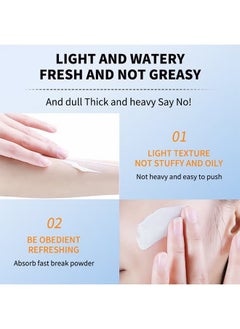 OCHEAL Sunscreen Isolating Cream Effective UV Protection, Hydrates Waterproof Face Sunblock Non-Sticky Cream Protect SPF 50+/PA+++(60g)  - Image 5