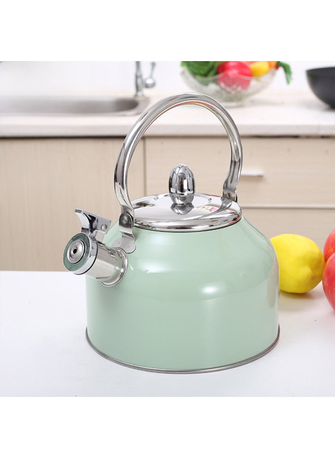 Stainless Steel Spray Color Japanese Pot Household Gas Whistle Kettle High-rise Pot 2.5 Liters Anti-scald-Capacity:2.5L - Image 2