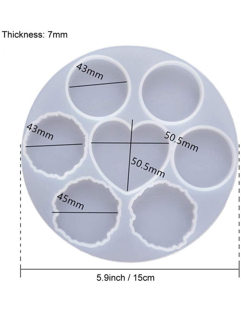 SYOSI Epoxy mold Resin Moulds DIY Clear Silicone Epoxy Resin Molds for Pendants Jewelry Making DIY Craft with Casting Molds Tools Set For Aromatherapy Candle Epoxy Resin Real Dried Flower Dry Plants - Image 5