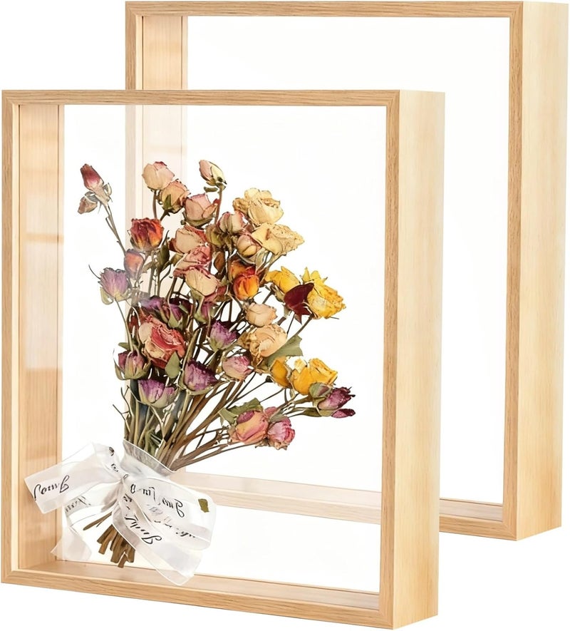 8 X 10 Inch Double-Sided Acrylic Wood Shadow Frame, 1.6 in Hollow - Image 1
